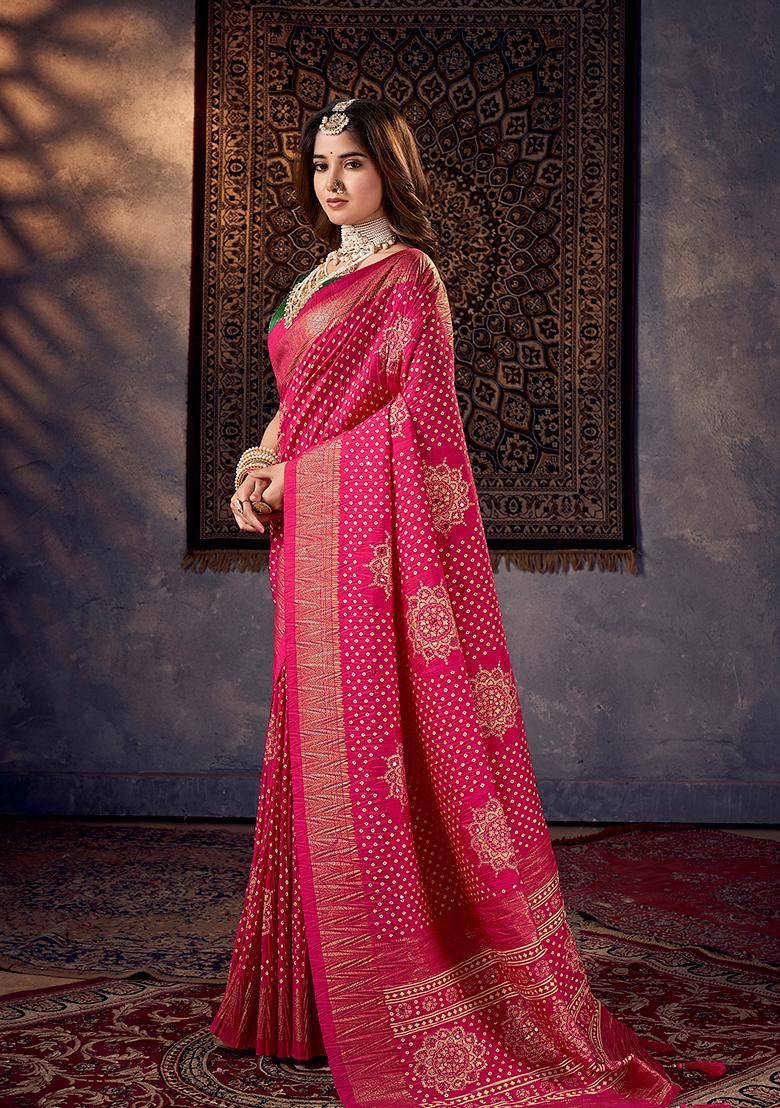 Rani Printed Dolla Silk Saree