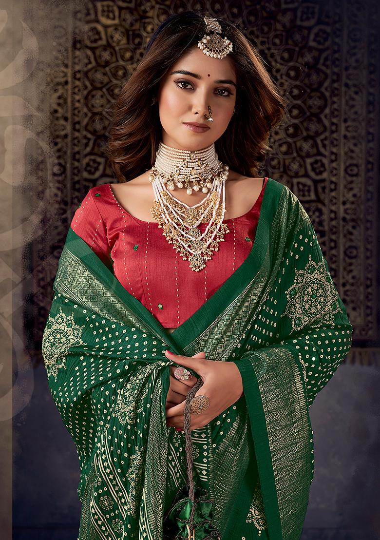 Mustard Printed Dolla Silk Saree