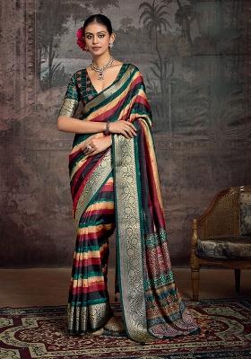 Multi Color Jaquard Dolla Silk Saree
