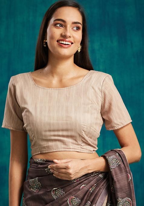 Mauve Designer Digital Printed Muslin Pre Stitched Saree