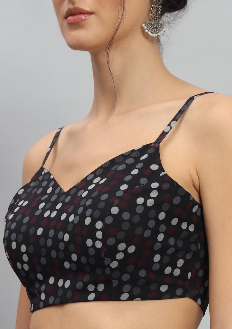 Multi Printed Georgette Saree Set