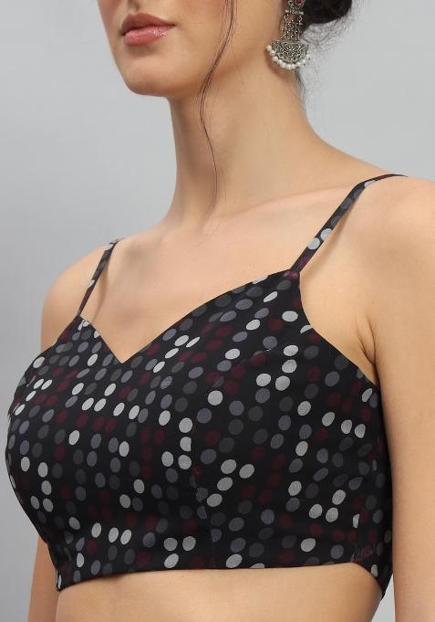 Multi Printed Georgette Saree Set