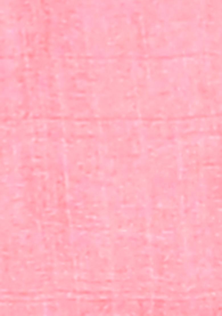 Pink Handloom Pure Tussar Silk Saree Set