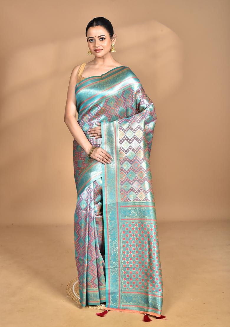 Pink Rajputana Kanjiviram Silk Saree Set