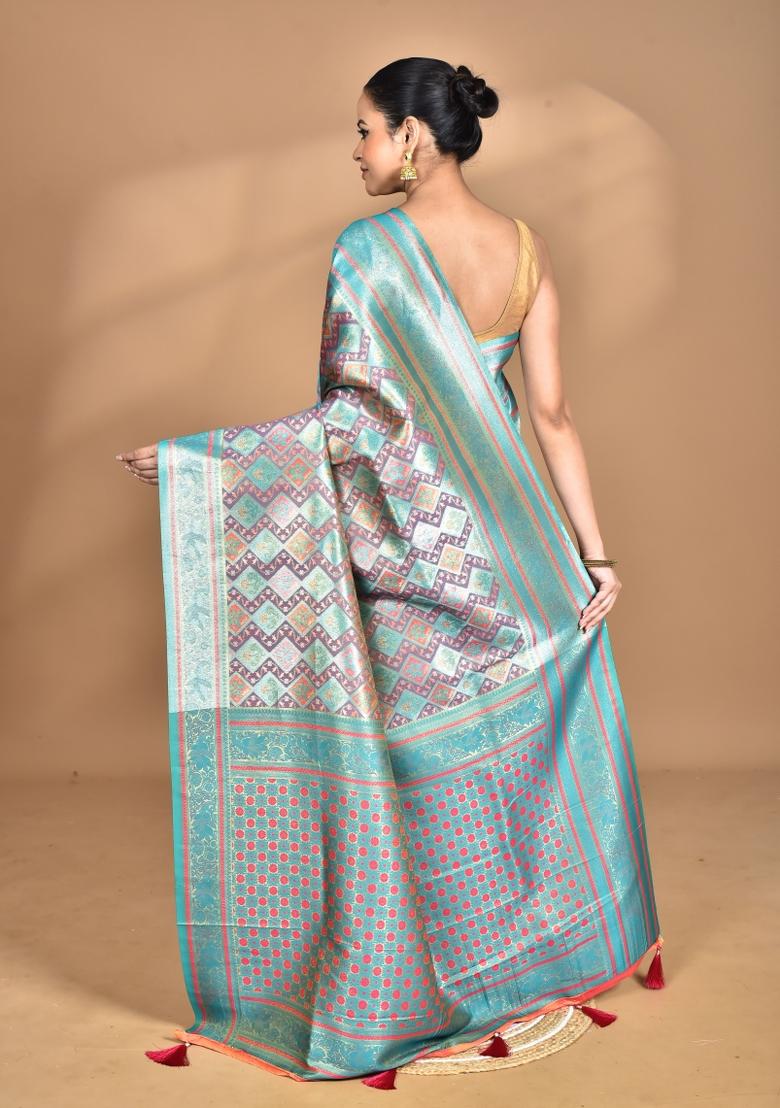 Pink Rajputana Kanjiviram Silk Saree Set