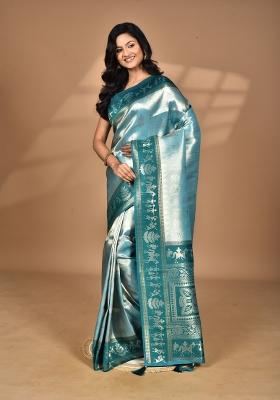 Sky Blue Silk Saree Silk Saree Set