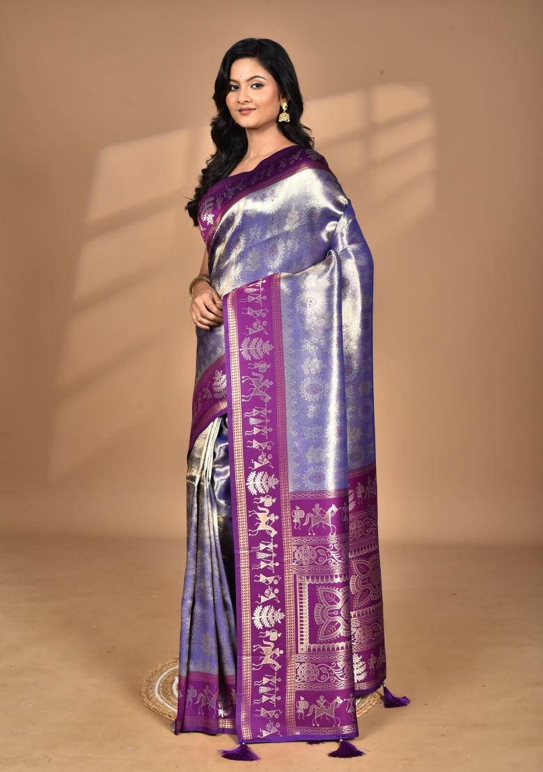 Purple Silk Saree Silk Saree Set