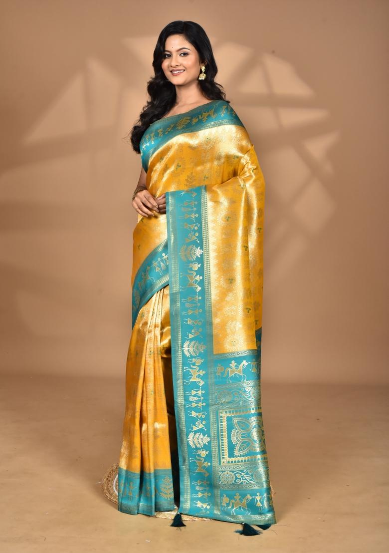 Yellow Silk Saree Silk Saree Set