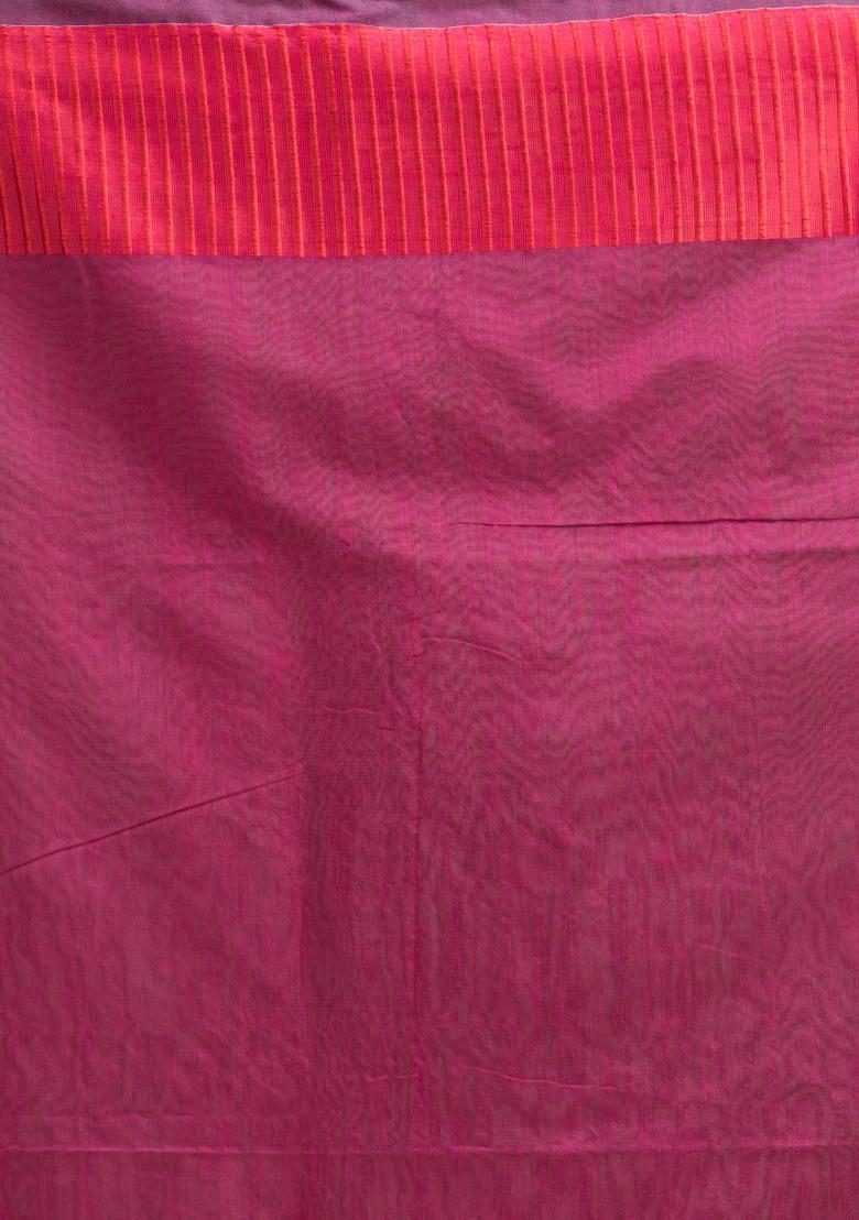 Clay Solid Cotton Saree Set