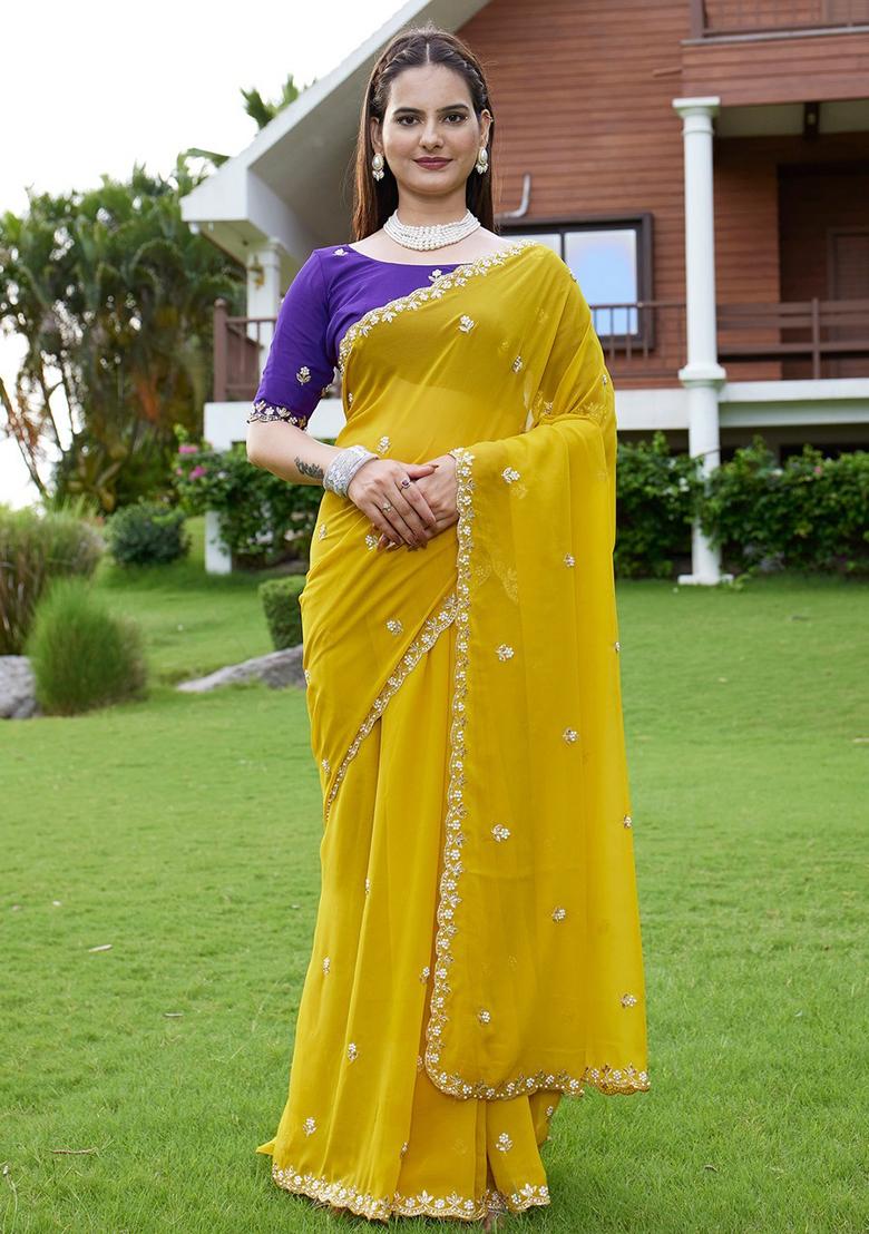 Devdas Embroidered Georgette Saree Set