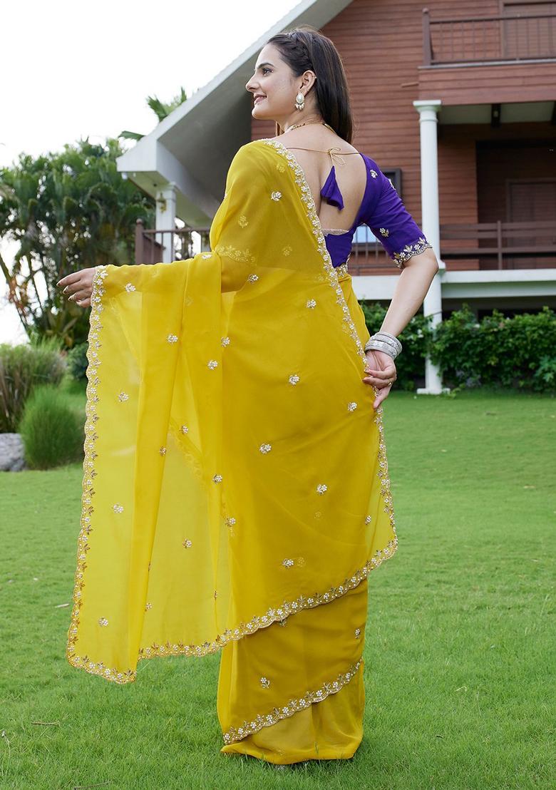 Devdas Embroidered Georgette Saree Set