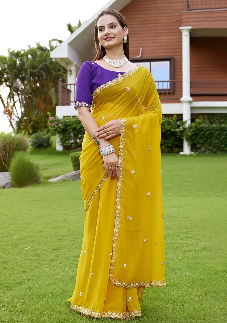 Devdas Embroidered Georgette Saree Set