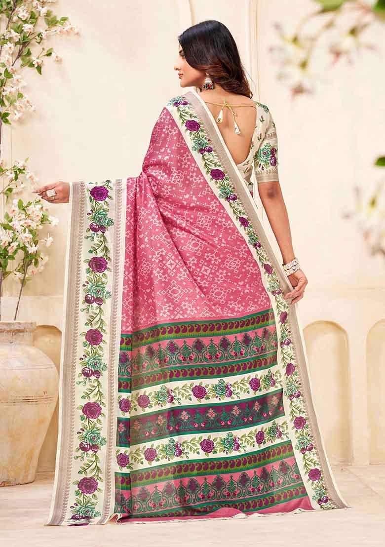 Gajari Embroidered Silk Saree Set