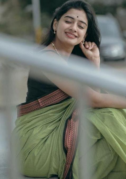 Light Green Printed Silk Saree