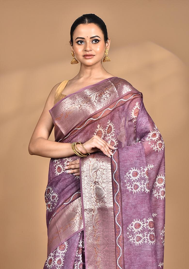 Multicolour Chanderi Digital Print Saree