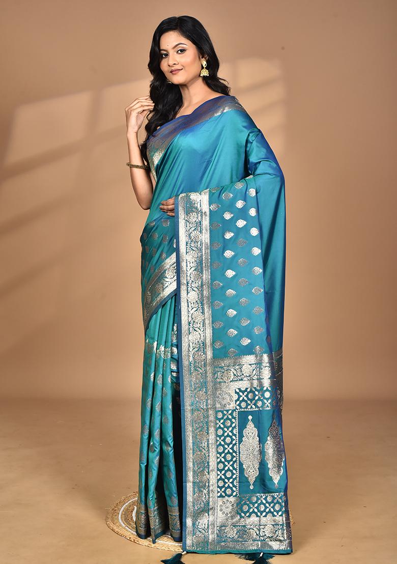 Navy Blue Heavy Kolhapuri Stone Work Saree