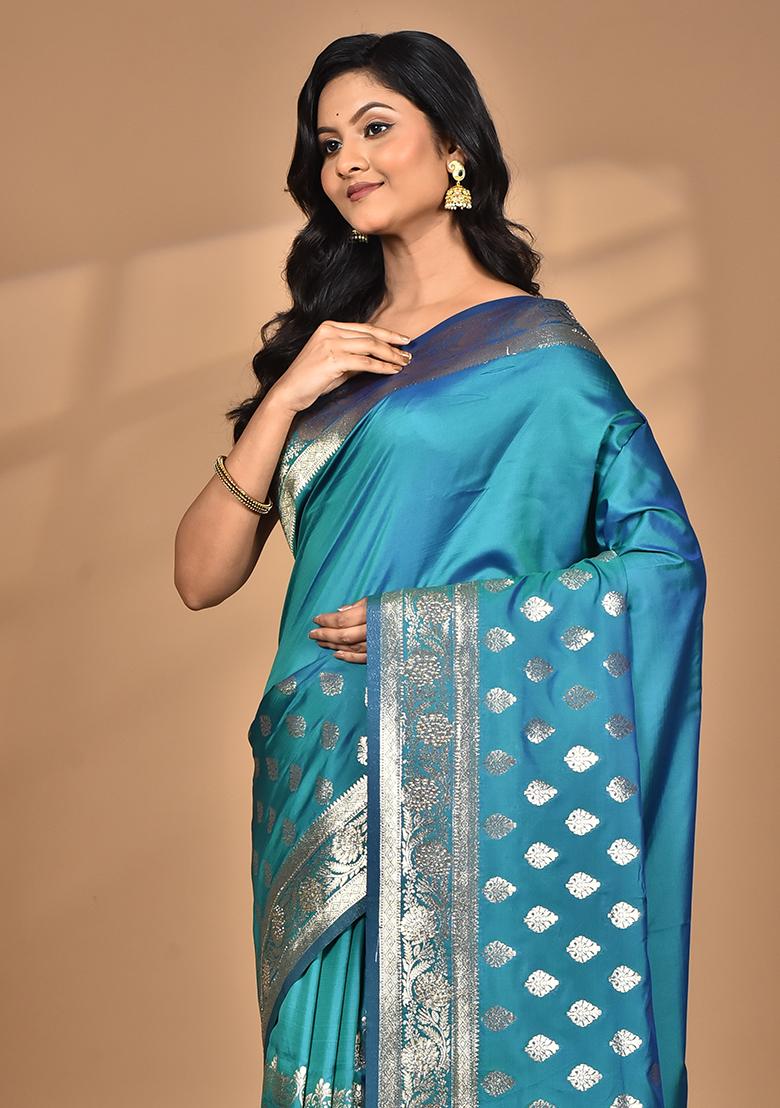 Navy Blue Heavy Kolhapuri Stone Work Saree
