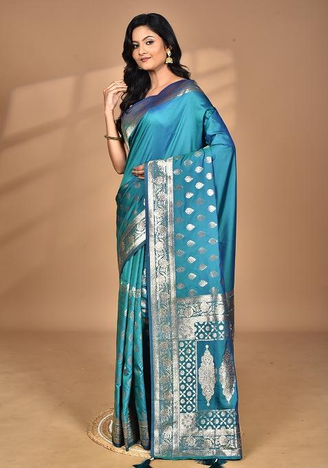 Navy Blue Heavy Kolhapuri Stone Work Saree