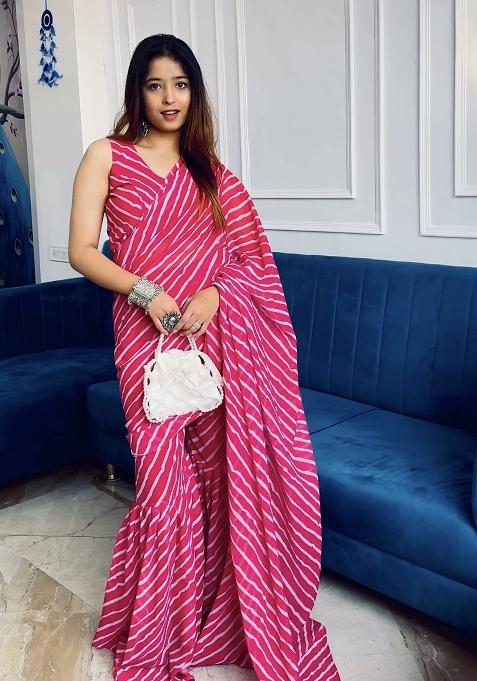 Bottle Green Sequin Work Georgette Saree Set