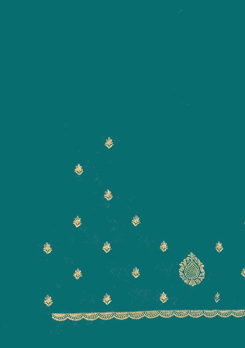 Rama Embroidered Silk Saree Set - Indya