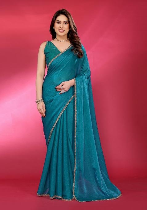 Firozi Printed Blended Saree Collection