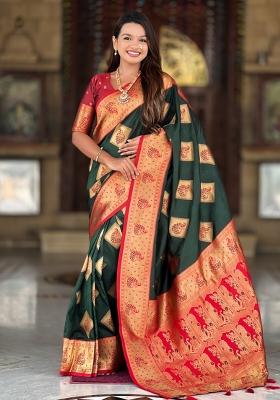 Freen Weaving Blended Saree Collection