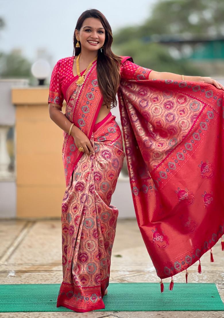 Rani Weaving Blended Saree Collection - Indya