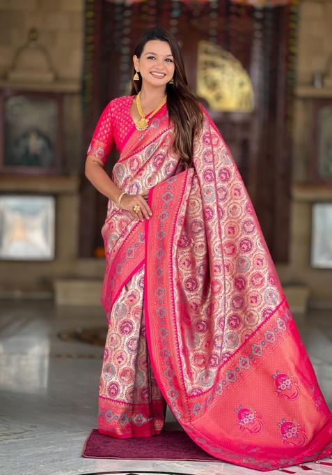 Rani Weaving Blended Saree Collection