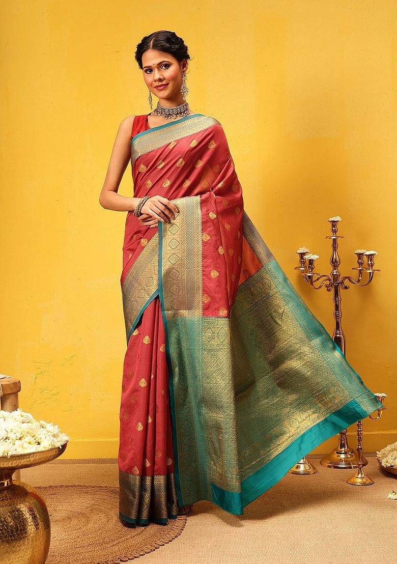 Red Woven Design Kanjivaram Silk Saree