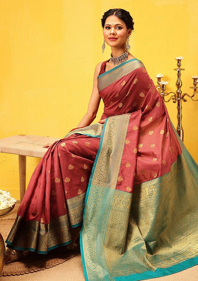 Red Woven Design Kanjivaram Silk Saree