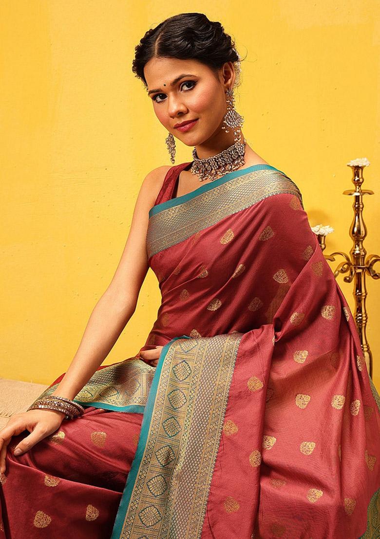 Red Woven Design Kanjivaram Silk Saree