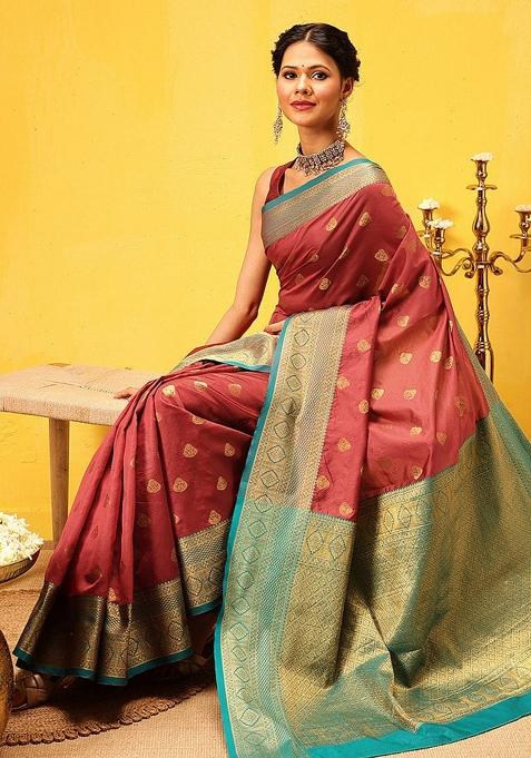 Red Woven Design Kanjivaram Silk Saree