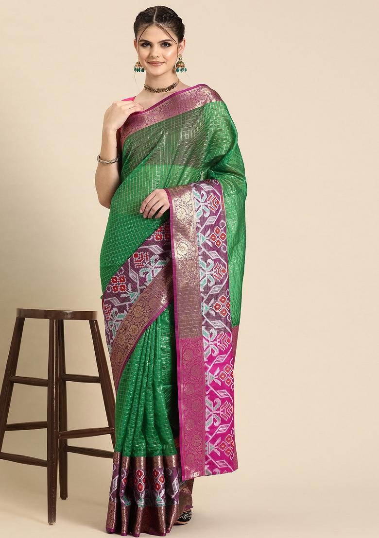 Green Woven Design Banarasi Silk Saree