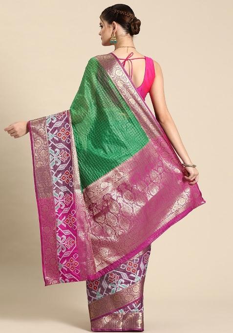 Green Woven Design Banarasi Silk Saree