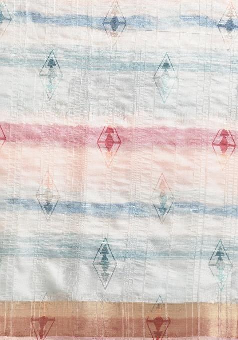 Multicolor Printed Silk Blend Saree