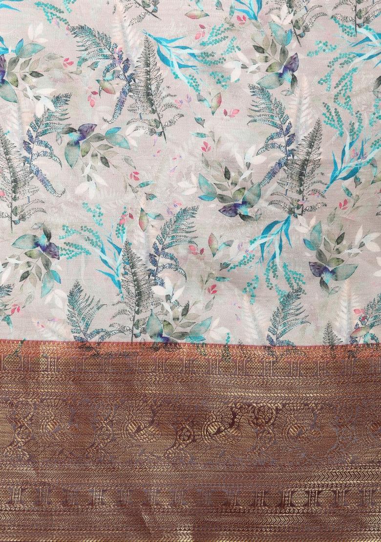 Multicolor Printed Pure Silk Saree