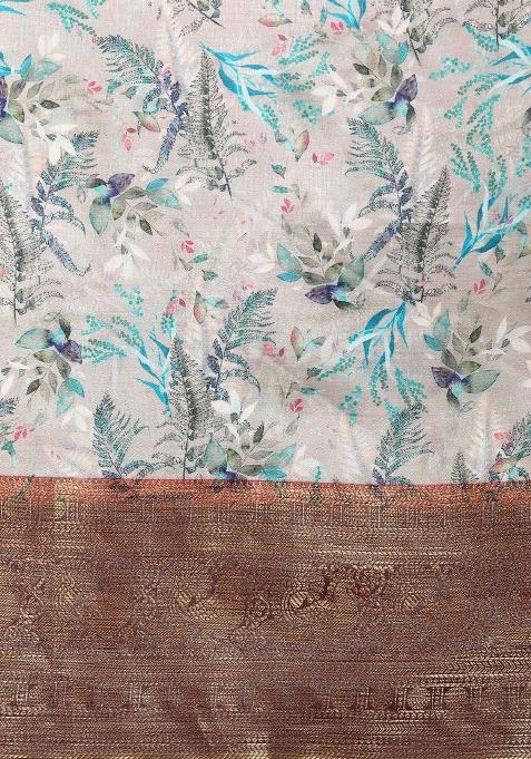 Multicolor Printed Pure Silk Saree