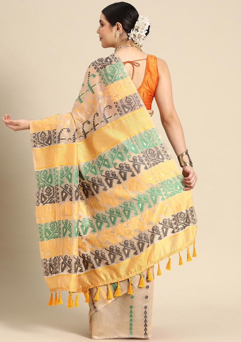 Multicolor Woven Design Pure Cotton Saree