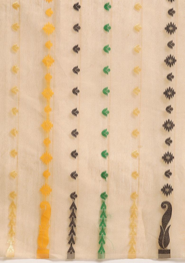 Multicolor Woven Design Pure Cotton Saree