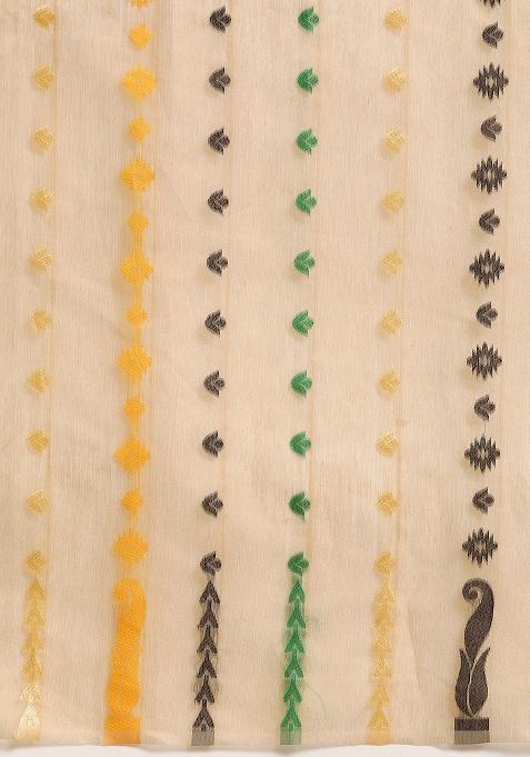 Multicolor Woven Design Pure Cotton Saree