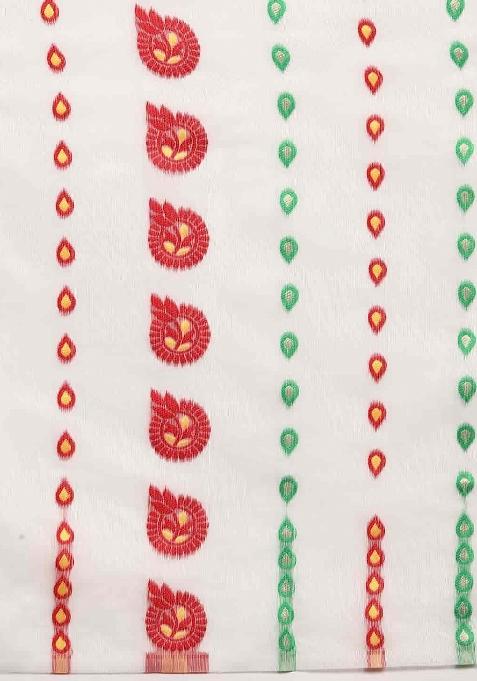 Off White Woven Design Pure Cotton Saree