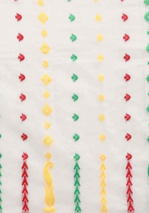 Off White Woven Design Pure Cotton Saree