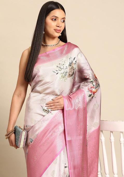 Multicolor Woven Design Art Silk Saree