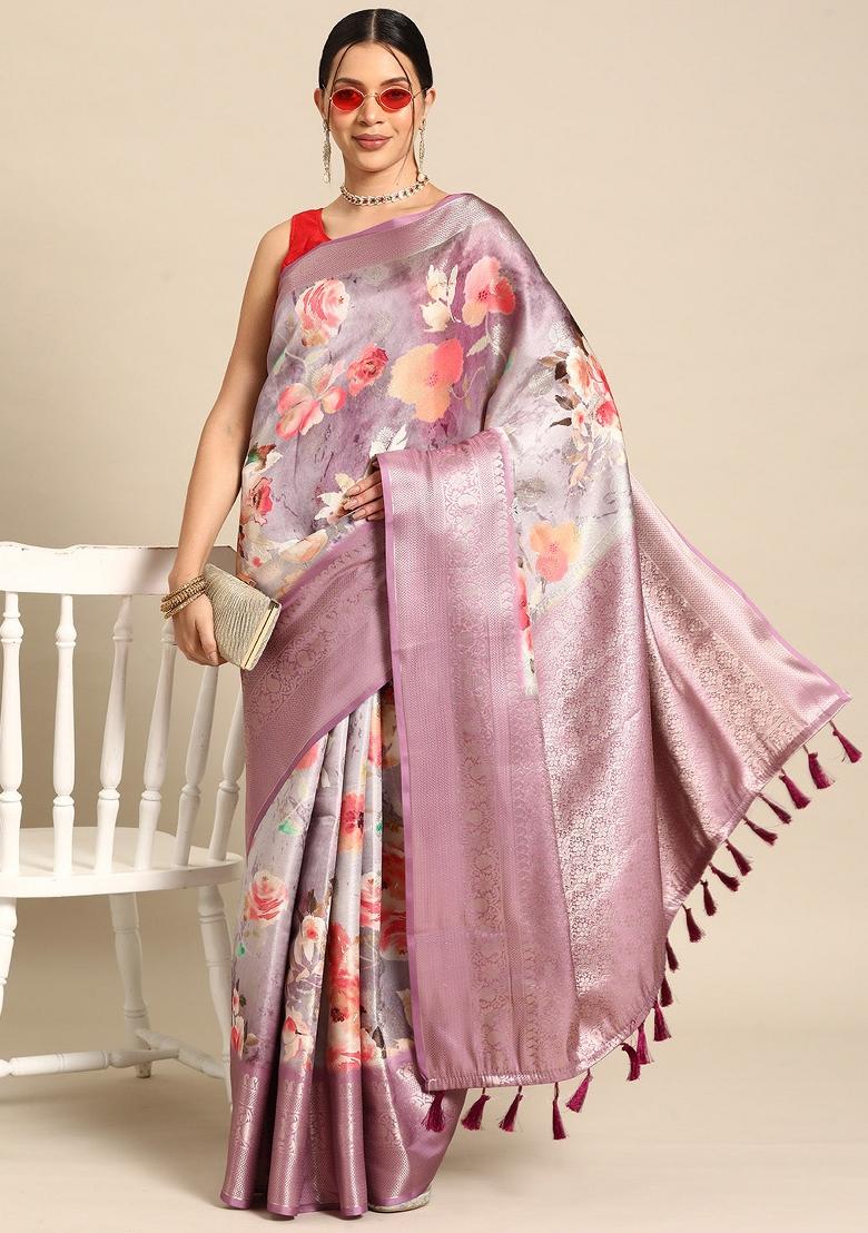 Multicolor Woven Design Art Silk Saree