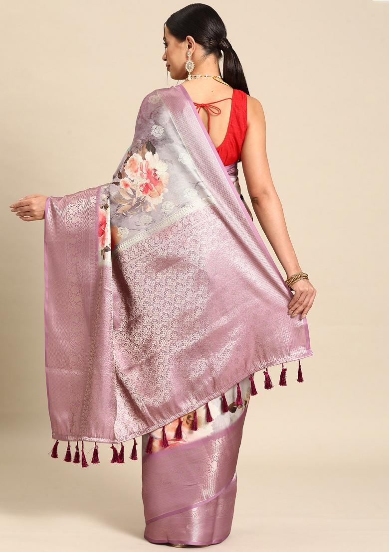 Multicolor Woven Design Art Silk Saree