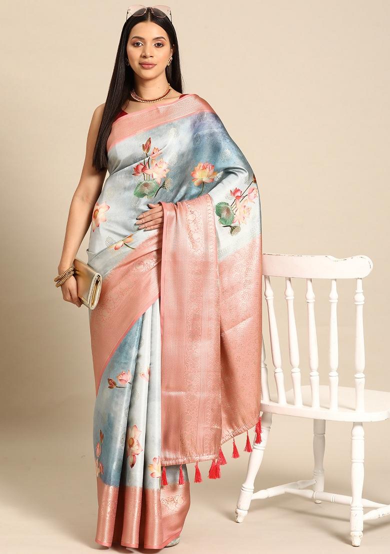 Multicolor Woven Design Art Silk Saree