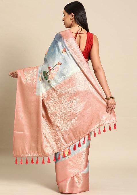 Multicolor Woven Design Art Silk Saree