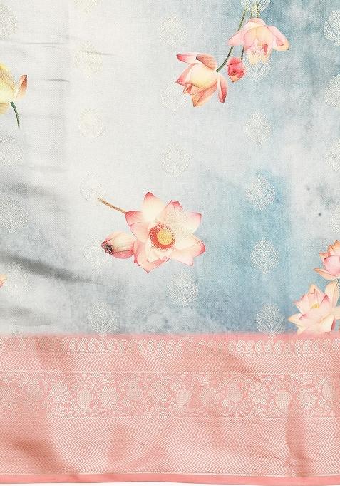 Multicolor Woven Design Art Silk Saree