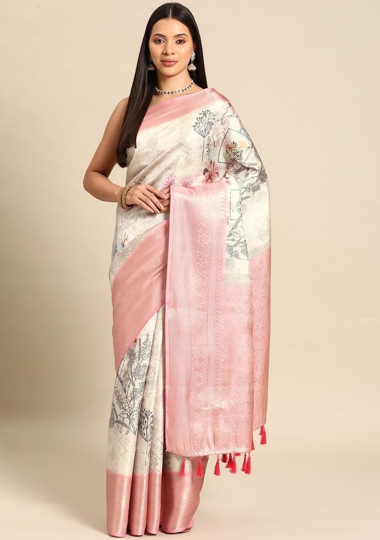 Multicolor Woven Design Art Silk Saree