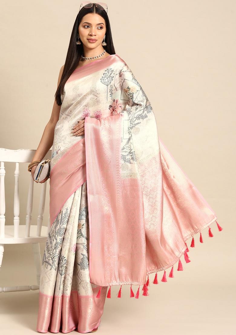 Multicolor Woven Design Art Silk Saree